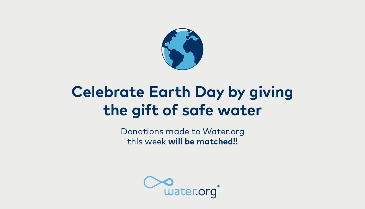 On #EarthDay and every day we are committed to helping families in need get lasting access to the safe water + sanitation solutions they need to build resiliency to the effects of climate change. Give to @Water this week and your donation will be matched. water.org/earth-day-2024