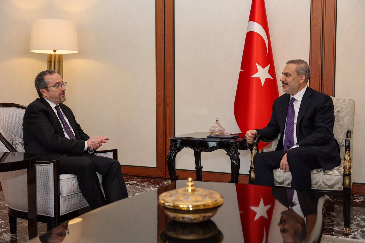 Bakanımız @HakanFidan, Ankara’da ABD Dışişleri Bakanlığı İdari İşler Müsteşarı ve Siyasi İşler Müsteşar Vekili John Bass'ı kabul etti.🇹🇷 🇺🇸