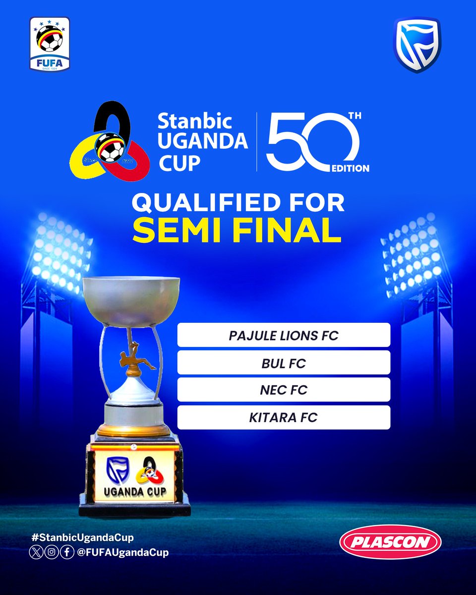 Who is your money on to win the Uganda Cup after the semi-final line-up was confirmed last evening? 

#NBSportThisEvening | #NBSportUpdates