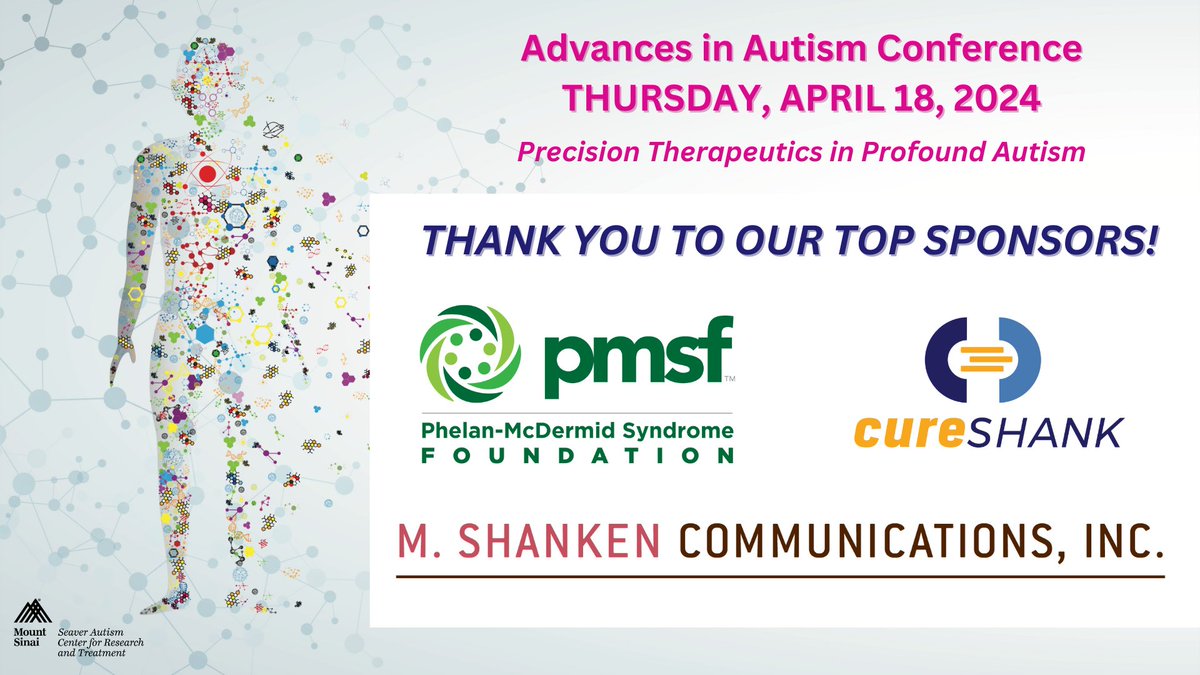 We are so grateful to our generous sponsors for supporting our annual #AdvancesInAutism Conference! 😍 @CureSHANK, @Phelan_McDermid Get your tickets: bit.ly/SeaverAdvances…
