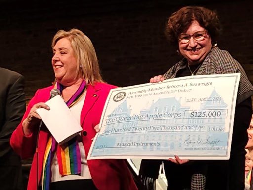I was delighted to present the @queerbac with $150,000 for new musical instruments!