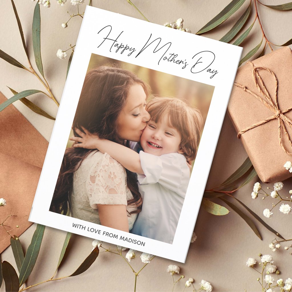 Bring your mom tears of joy with custom Mother's Day cards.