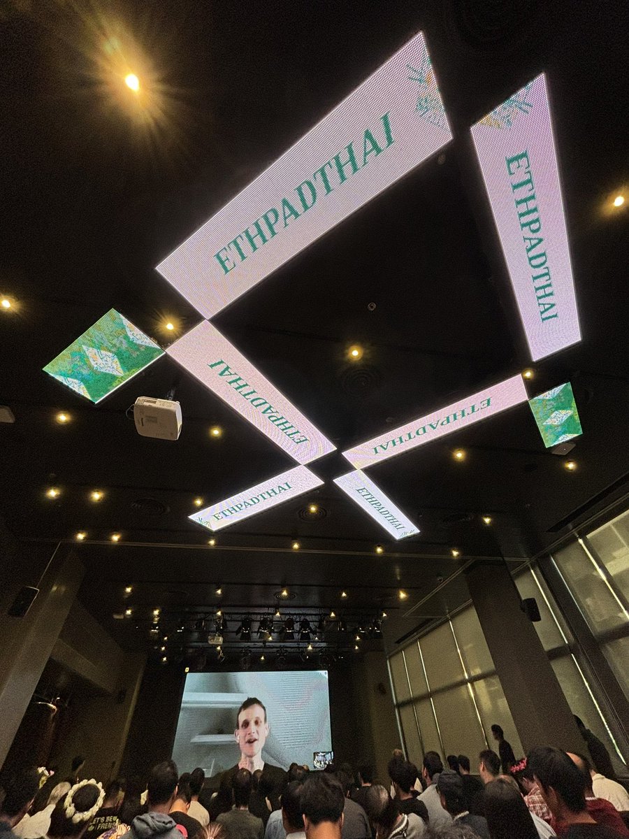 @ethpadthai did an incredible job today! The venue was amazing, guests, and lineup were perfect @VitalikButerin sharing some ideas for the Thai community to build was inspiring too I am excited for @EFDevcon But until then, see you at @ethereum_sg in September!