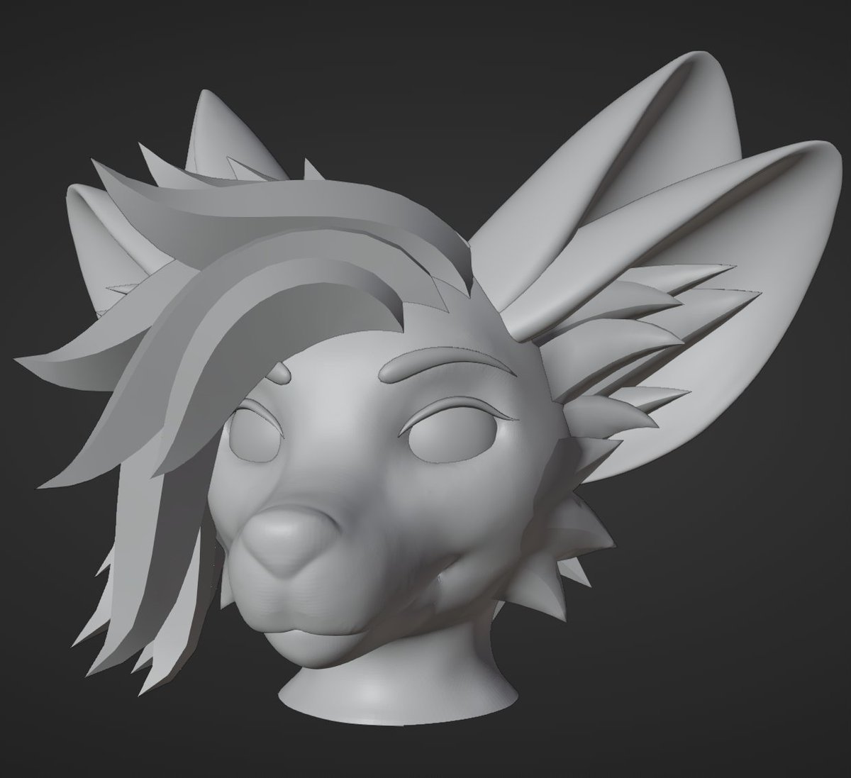 Did some sculpting today! Decided to start work on a Fennix, a species made by @ariverofstars!

Tell me whatcha guys think of em' so far! 

(And yes it's using my Vulparii hair so it's not bald LMAO)

#VRChat #VR #VRC #Furry #VRChatAvatar #VRCFurry