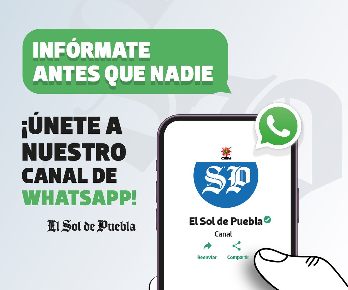 ¿Ya estás conectado con nosotros en nuestro canal de #WhatsApp? No te pierdas las noticias más relevantes de #Puebla 🔗 bitly.ws/WGHY
