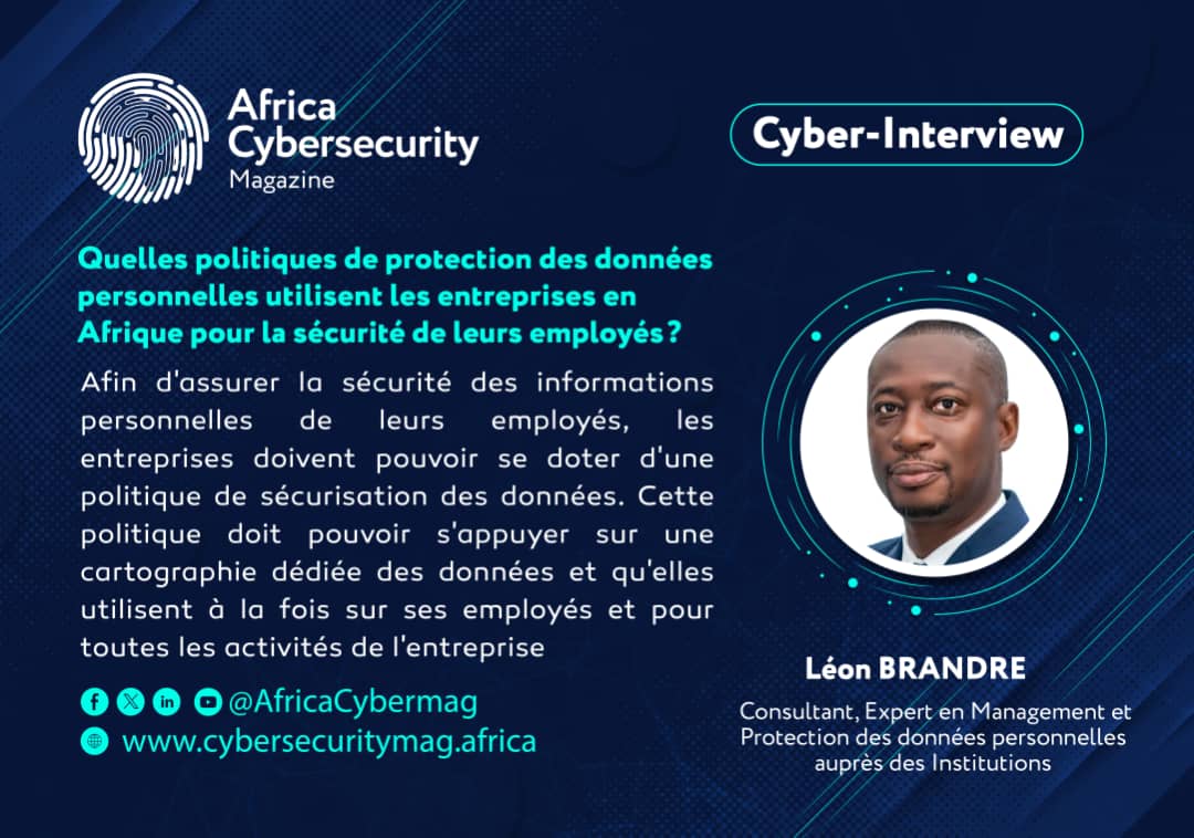 🎙️🔴 #CyberInterview : Les politiques de protection des données personnelles en Afrique! Et si on en parlait!!

🌐🤝 Dans cet nouvel entretien exclusif avec M. Léon BRANDRE, consultant et expert en protection des données personnelles auprès des institutions, Africa CyberSecurity