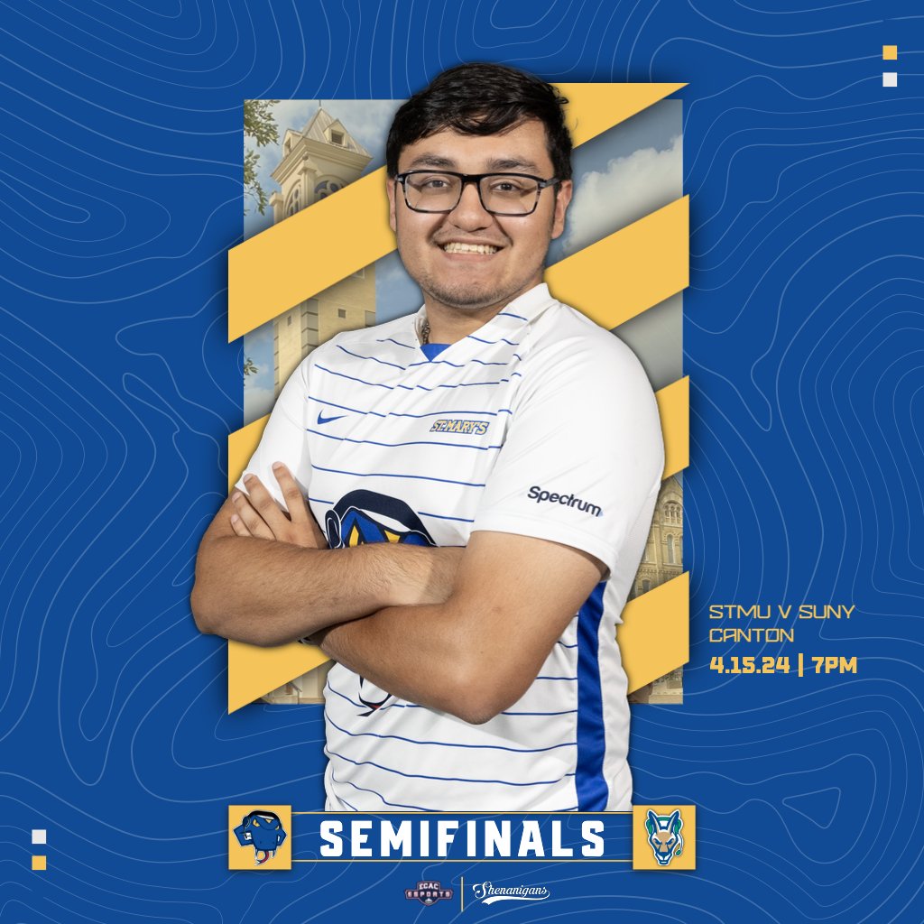The Rainbow Six Siege Rattlers face the SUNY Canton Kangaroos tonight in a best of 5 map series in the @ECAC_Esports semifinals! 📆: 4/15 @ 7:00 P.M. CST 📺: twitch.tv/stmuesports @StMarysU | #FangsOut 🐍