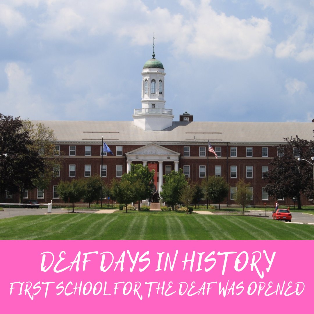 Today marks a huge moment in disability history!   On April 15, 1817, the American School for the Deaf opened its doors in Hartford, Connecticut.

#gracesigns #freeapp #learnasl #ASL #nonprofit #virtuallearning #virtualteacher #onlinelearning #onlineeducation #educationalapp