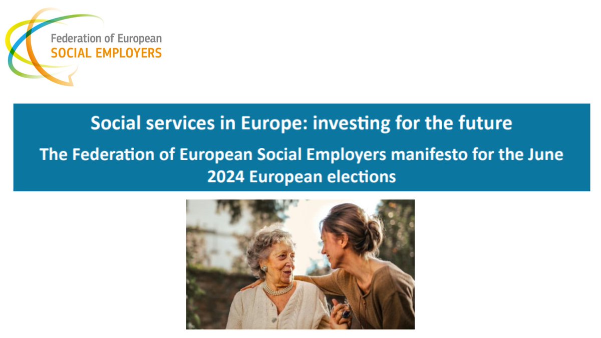 📢EU Social Services: Investing for the Future
Seizing the momentum of #laHulpe summit, we urge for an ambitious Action Plan for the #CareStrategy implementation at the beginning of the next mandate

Our manifesto for the #EuropeanElections2024👉shorturl.at/agUVX