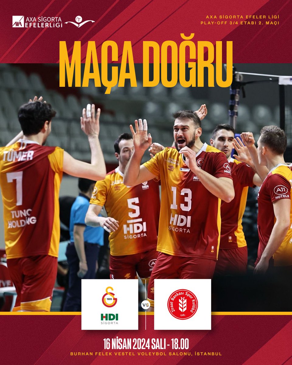 Maça Doğru | Galatasaray HDI Sigorta - Ziraat Bankkart 🔗 galatasaray.org/haber/voleybol…