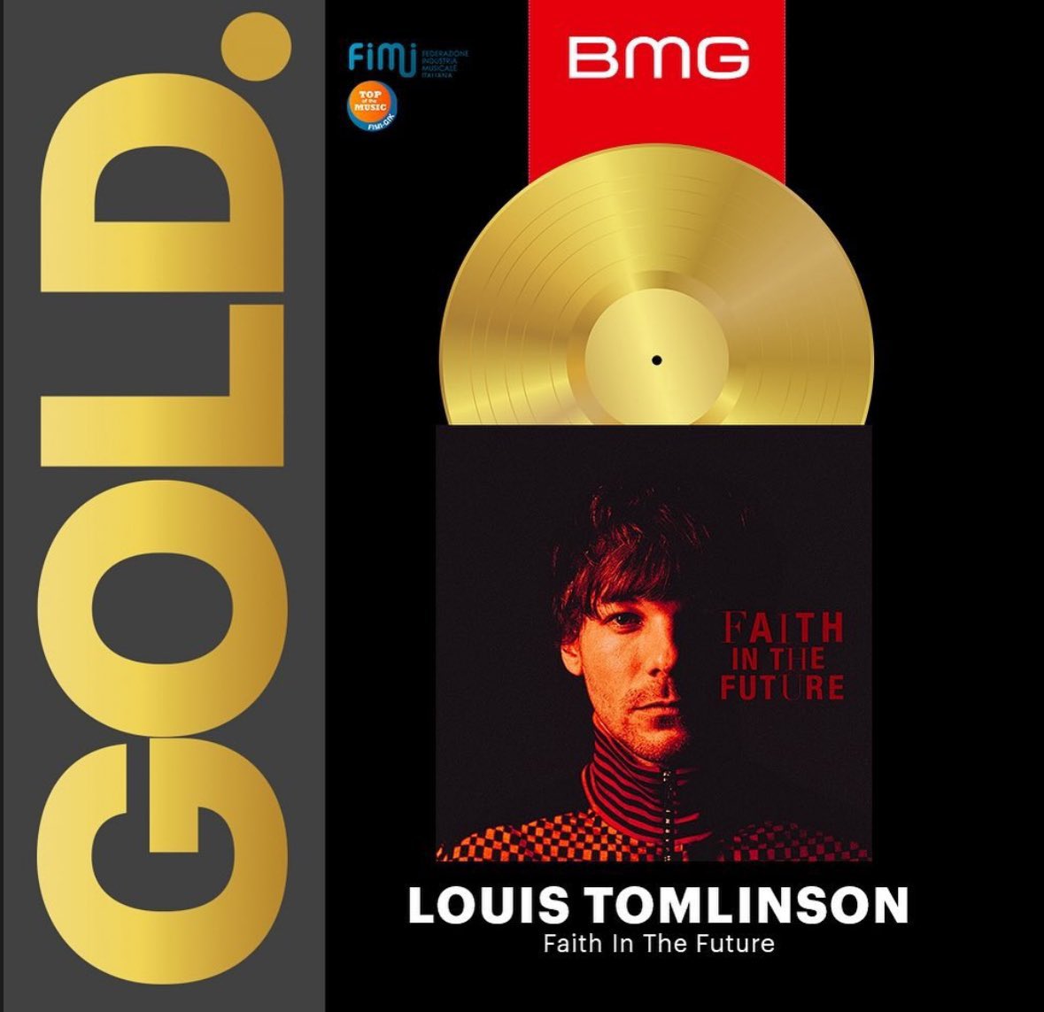 Faith In The Future is now certified Gold in Italy! 💿 Congratulations @Louis_Tomlinson ❤️