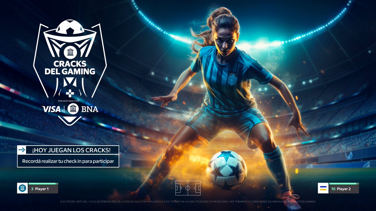 🥳¡Hoy comienza #CracksDelGaming!⚽🎮

Estamos a horas del inicio de la competición de #FC24😉 Demostrá tu habilidad y ganá premios increíbles🤩

¡No te olvides de hacer el Check-In para confirmar tu lugar!
bit.ly/48XTUH6

| <a href="/BancoNacion/">Banco Nación</a> | <a href="/VisaArgentina/">Visa Argentina</a> |