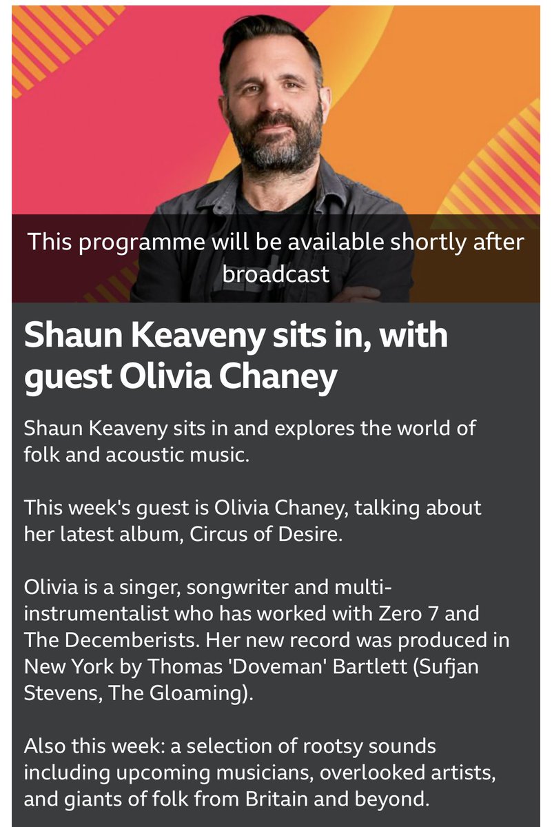 TUNE IN 📻 THIS WED 9PM to hear some tracks & chat about #CircusofDesire on @BBCRadio2 with @shaunwkeaveny 🎪💔❤️‍🩹