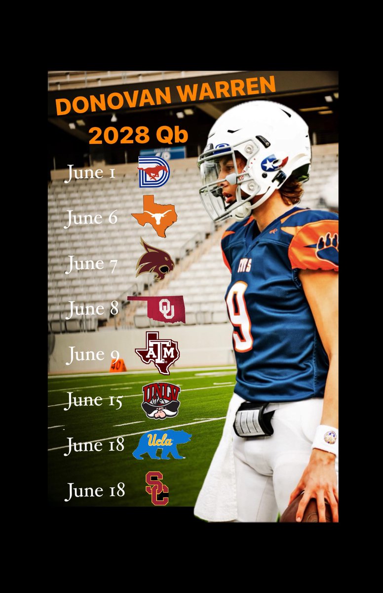 2024 camp schedule! Thankful to all that invited me and can’t wait to meet the coaching staff at each program. This will be great work before beginning my freshman year at Bridgeland HS #WTD #campseason 

@CoachSark @milwee4 @GHamiltonOTF @GJKinne @Coach_Leftwich @LDKep