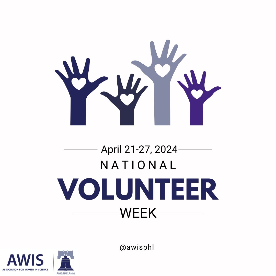 AWISPHL's tweet photo. This week is National Volunteer Week. We want to thank all of our wonderful volunteers that make this chapter great! Go to https://t.co/zhbD1fQ2FN to learn more about opportunities to volunteer with us or with other orgs in the community. #volunteer https://t.co/JbmL5u4JrI
