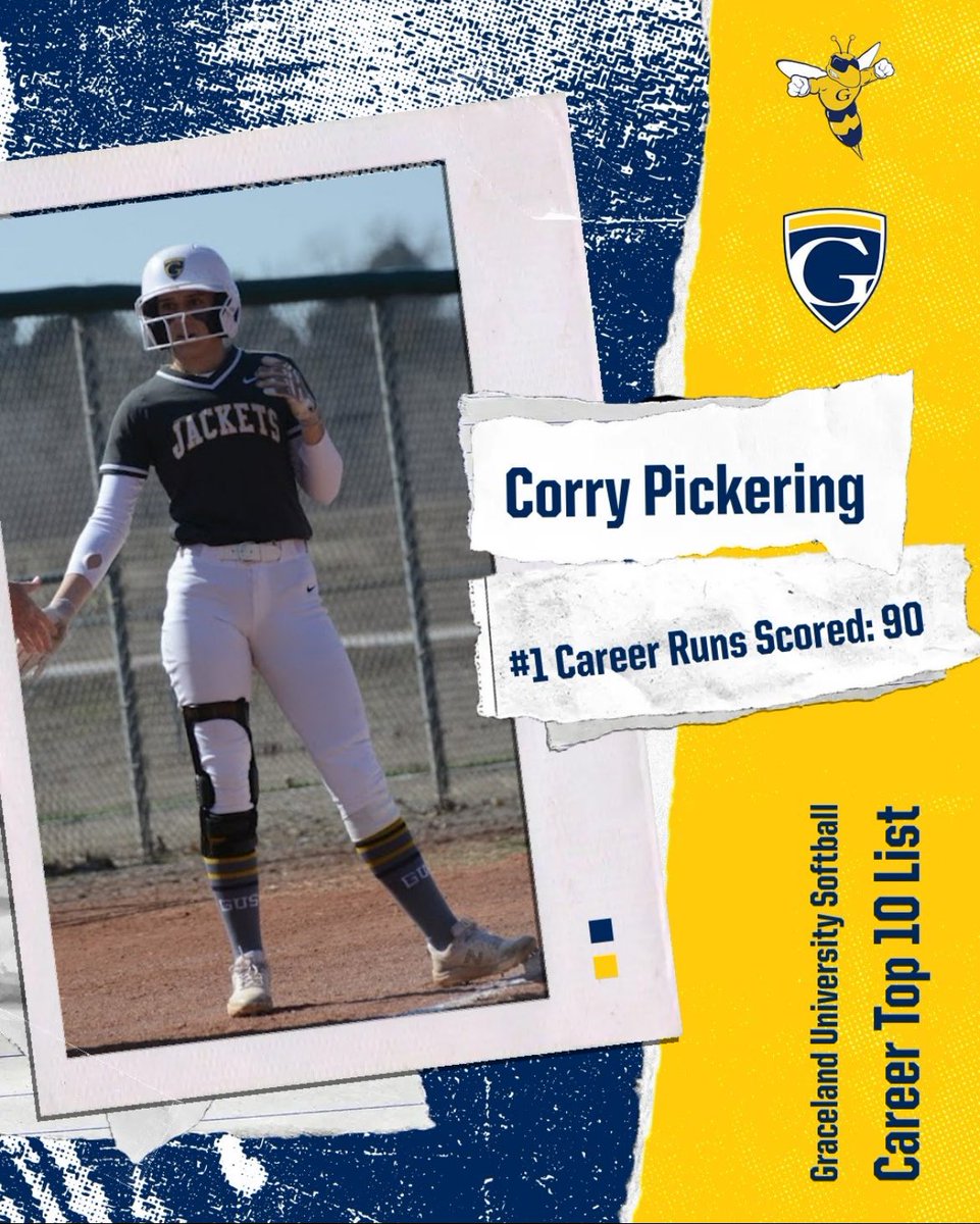 softball_gu's tweet photo. Congratulations to senior Corry Pickering, Graceland University Softball’s new all-time Runs Scored leader with 9️⃣0️⃣!

Corry, who scored 2 runs this past weekend, broke the previous mark of 88 established by Ries Wilson from 2019-2023.

Congrats, Corry! https://t.co/W02z3atv10