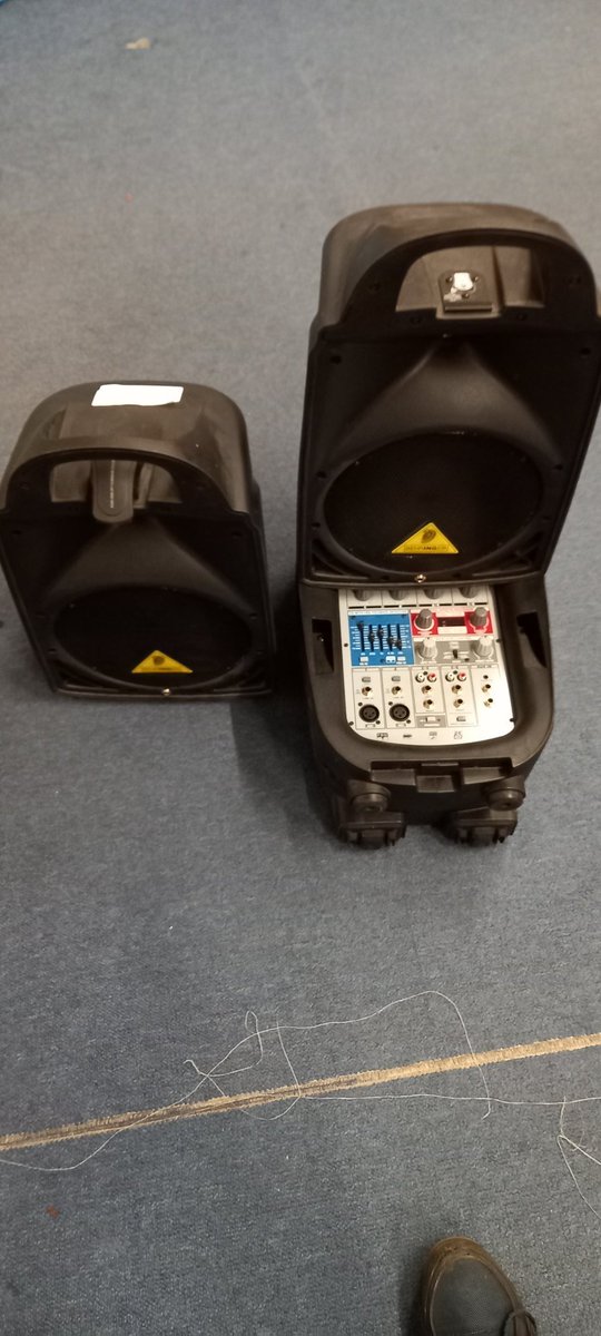 Reclaim Cheltenham unit 25b Lansdown Ind Estate Cheltenham GL518PL 01242 228823 Open Mon-Sat 9.30-4.30 and Sun 11.00-3.00. We sell more than just furniture. How about this mobile sound system in excellent condition only £150