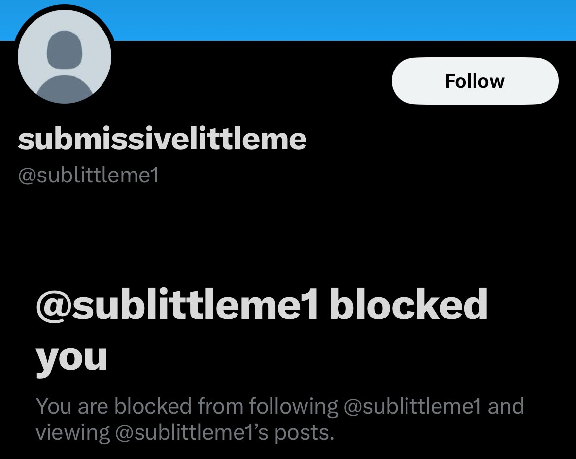 Welcome back D / Mouse / Bumble / Subby Boy. One of his new handles is @sublittleme1. Thanks for the signs and the fast block confirming it as you!
