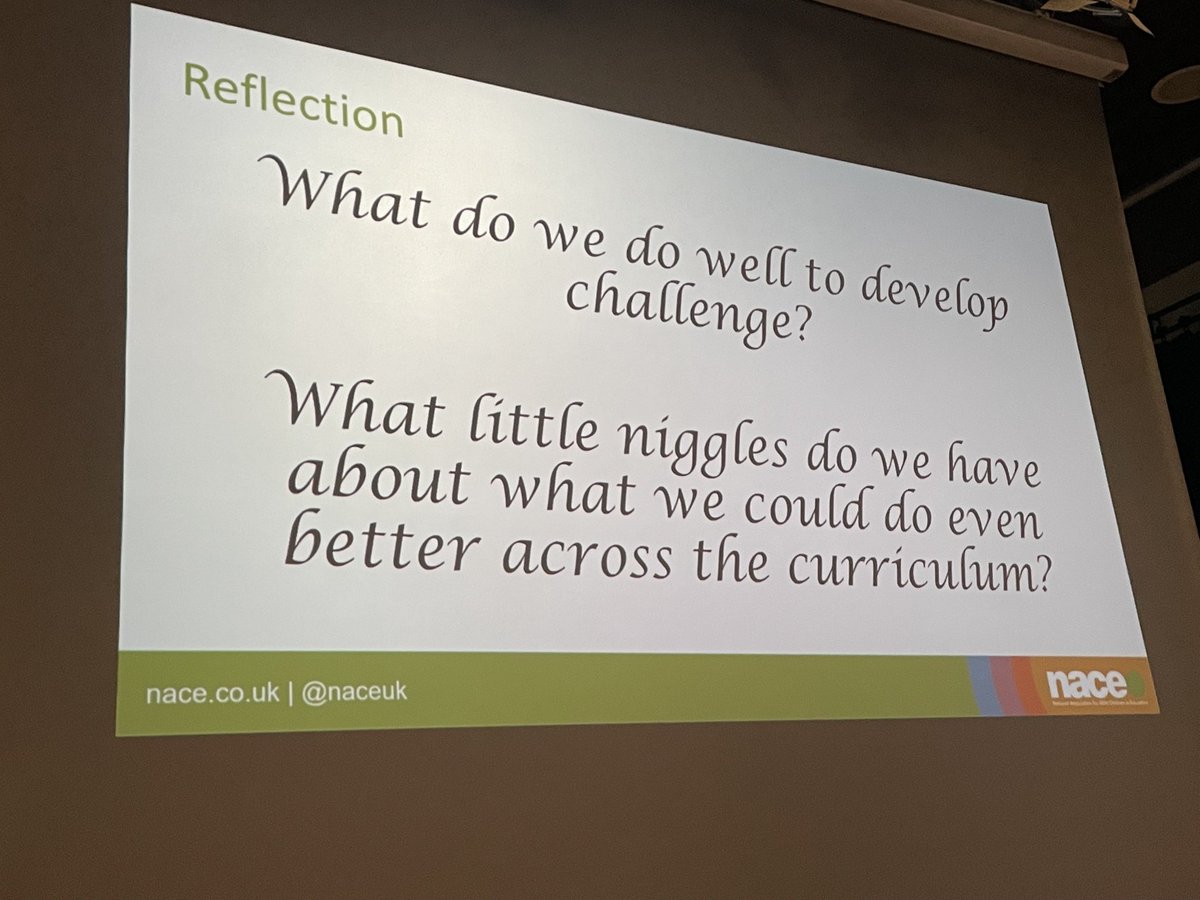 Great day of CPD at ⁦@HighfieldSch⁩ . Staff really engaged in the ⁦@naceuk⁩ content on Challenge for all. Probably did too many ⁦@HamiltonMusical⁩ quotes. Brilliant talking to the staff so a wonderful start to the term.