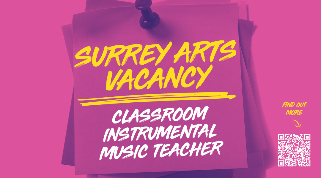 Surrey Arts are hiring! New job posts include: - Schools Curriculum Lead Teacher - Vocal Development Lead - Music Technology Teacher - Classroom Instrumental Music Teacher Head over to the Surrey Arts job page to find out more about each position: orlo.uk/3BeRi