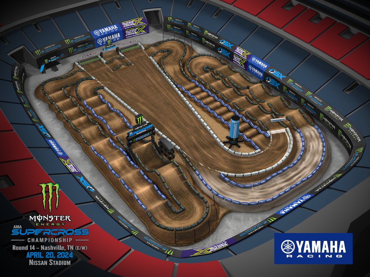 Nashville Supercross Round 14 - Track Map
250SX East/West Showdown!