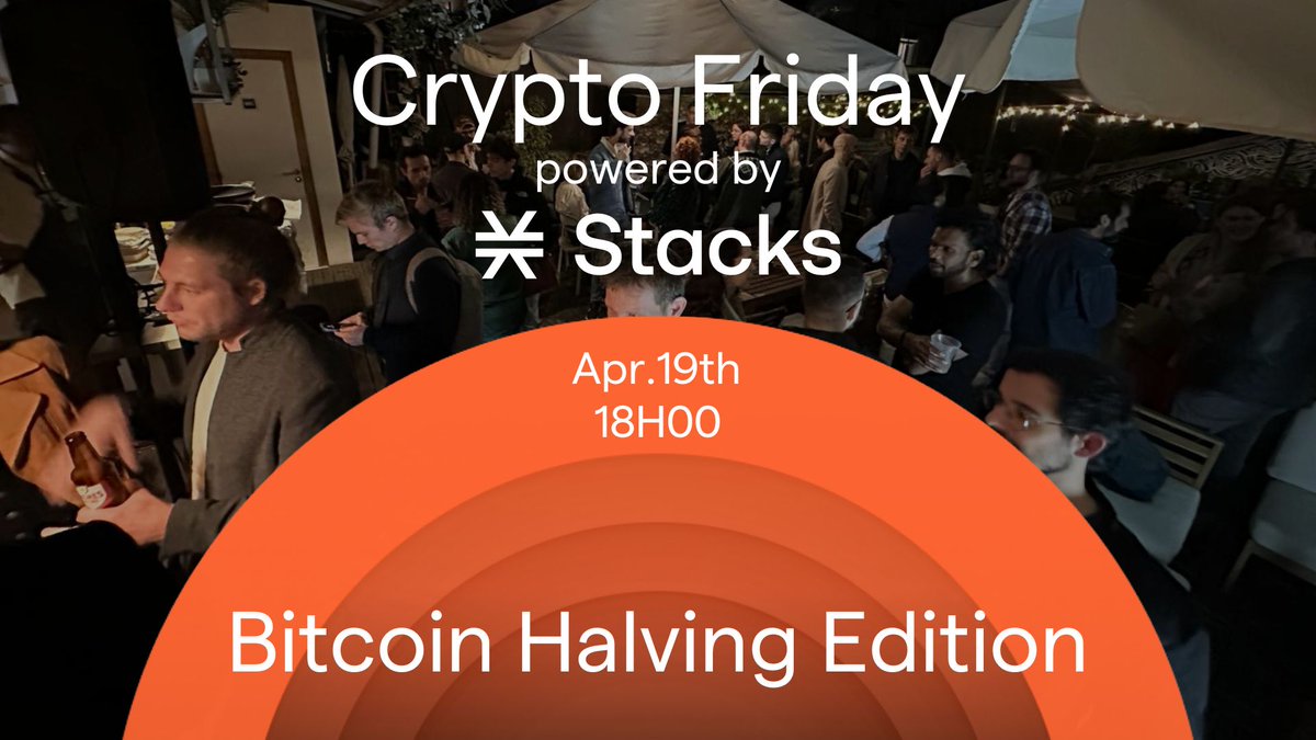 Hello everybody!! This week we are celebrating the #BitcoinHalving2024 with @Stacks sponsoring our #CryptoFriday ! RSVP NOW! meetup.com/theblock/event…