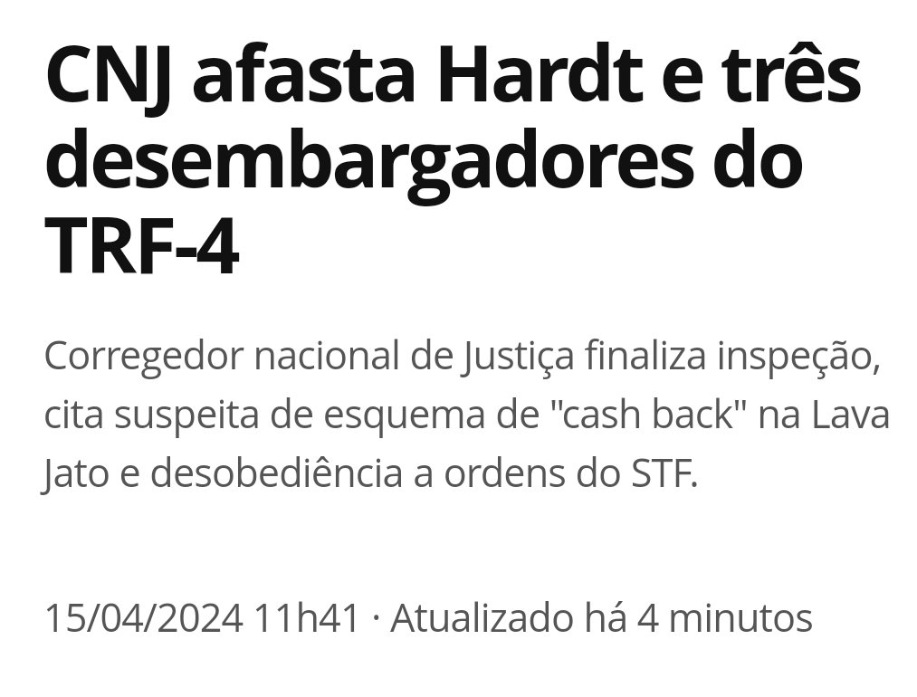 👉🏾 DEU RUIM PRAS PAQUITAS DA LAVA-JATO Corregedor nacional de Justiça AFASTOU a juíza do ctrl+c/ctrl+v do Moro, Gabriela Hardt. Com ela foram afastados três Desembargadores do TRF-4. Com ela rodaram Thompson Flores, Danilo Pereira Junior e Louraci Flores. Foram afastador por…