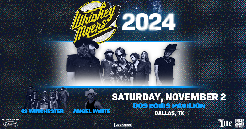 🤠 JUST ANNOUNCED 🤠 @whiskeymyers is comin' to Dallas with guests @49winchester, @anglwhte and more on Saturday, November 2! 🎟️ Ticket Info: livemu.sc/3JkNcQW ➡️ LN Presale Start: 4/17 at 10AM ✅ LN Code: RIFF ➡️ LN Presale End: 4/18 at 11:59 PM ➡️ On Sale: 4/19 at 10AM