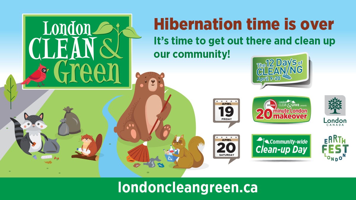 Spring is here and hibernation time is over. It’s time to get out there and join London Clean & Green’s 29th year of community clean-up events. Learn more about how to participate and get involved at londoncleangreen.ca #LdnOnt
