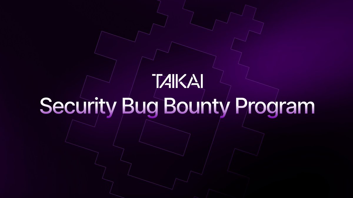 It’s raining REWARDS! 🎉 Introducing TAIKAI’s Security Bug Bounty Program 🔐 🤑 Get paid up to $3,000 USDT for helping us identify potential threats. You help us stay safe, and we reward you big time for each valid security issue you report. 👇 Ready to claim your bounty?