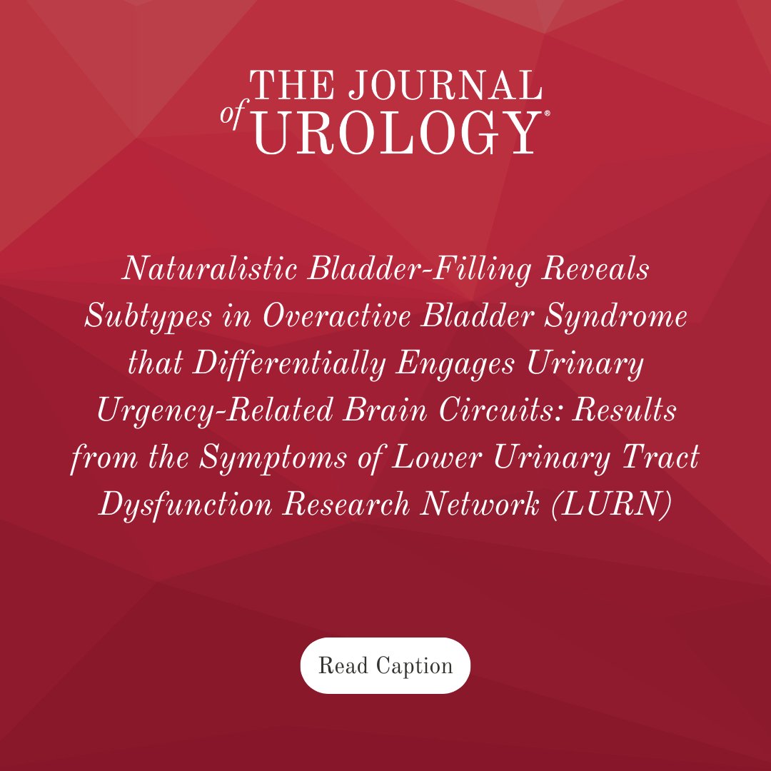 📰 'Naturalistic Bladder Filling Reveals Subtypes in Overactive Bladder Syndrome That Differentially Engages Urinary Urgency-Related Brain Circuits' Read the full article here ➡️ bit.ly/49wO7Z7