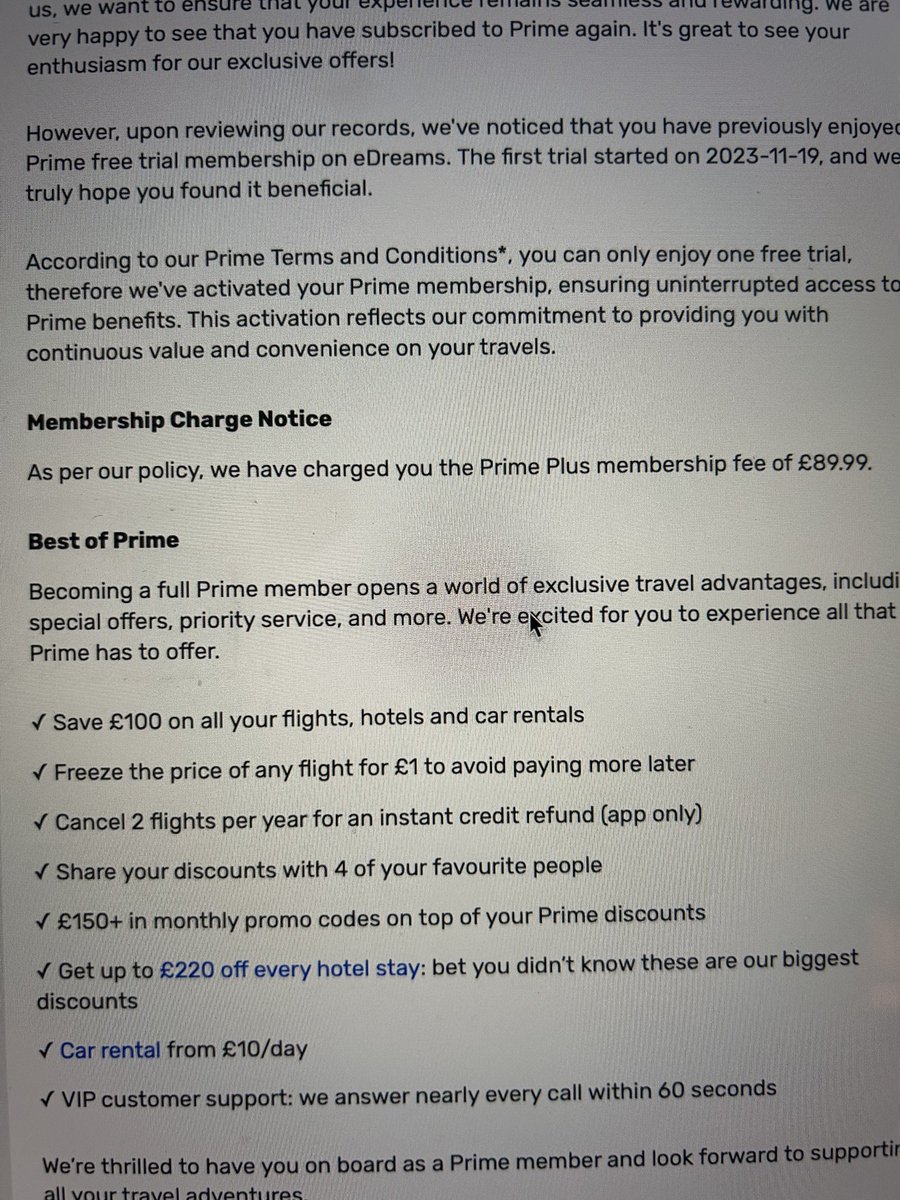 And another ( the third) email telling my you are going to takes ANOTHER £89.99. May I remind you you have taken this already and I have asked for it to be refunded.