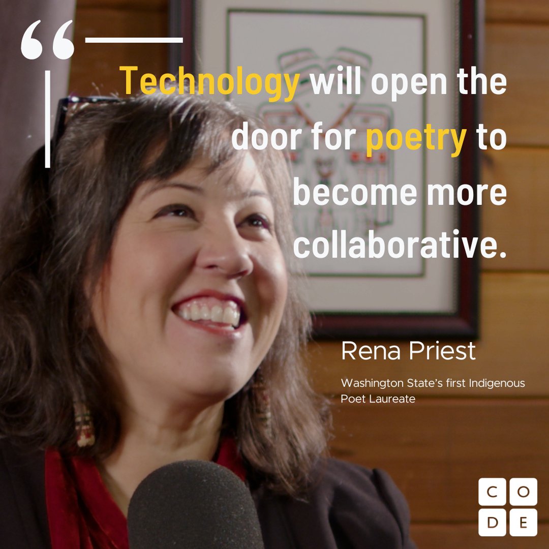 Are your students collaborating in #NationalPoetryMonth? Pair programming means working together, like collaborating on a poem or painting. Poet Rena Priest says interactions like these can broaden worldviews and deepen our human experience. See more at code.org/poetry.