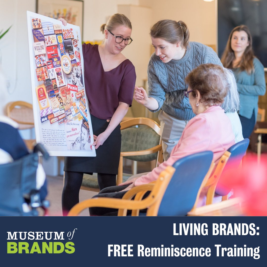 Do you work in care? We are currently offering Creative Reminiscence Training for free! Learn how to use our curated Memory Box for your dementia community, care home or memory cafe. All training takes place online, get in touch to book yours today! #museumofbrands #freetraining