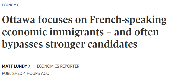 Virtue signaling to Quebec voters disguised as economic-class immigration. Amazing to watch LPC gang throw up their hands and claim productivity problem is an impossible nut to crack while they continue with this bad policy.