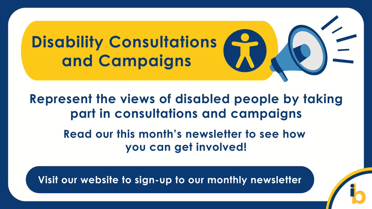 Make sure disabled voices are heard 📣 Find local and national consultations that need your voice in this month's newsletter: createsend.com/t/t-CD8C614F7A… #NothingAboutUsWithoutUs #Disabilty #DisabilityRights