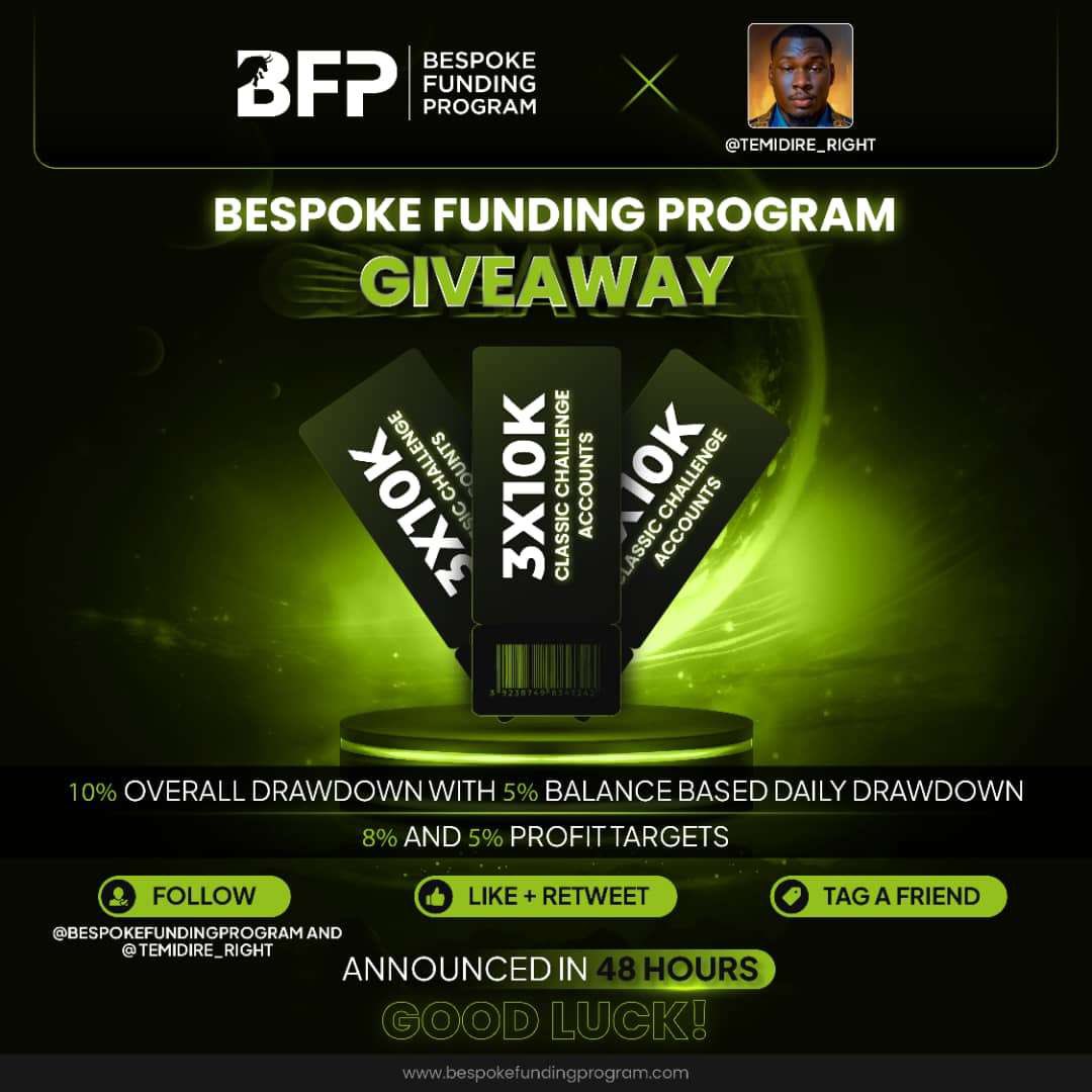 30k account up for grabs Follow @Bespoke_Funding @Temidire_right ◾️Like and repost ◾️Tag 3 friends ◾️Like and repost pinned post 48hrs 🔥