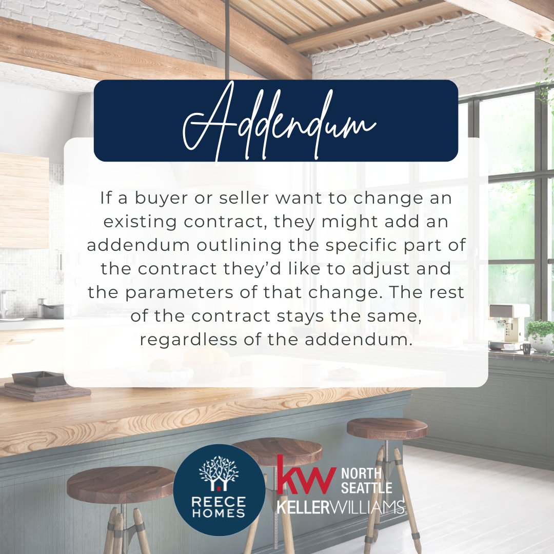 📚✨ Today's Real Estate Terminology: Addendum! 🏡💡 Have you ever encountered this term in your home buying or selling journey? 💼🔍
#ReeceHomes #RealEstateEducation #WordOfTheDay #KnowledgeIsPower