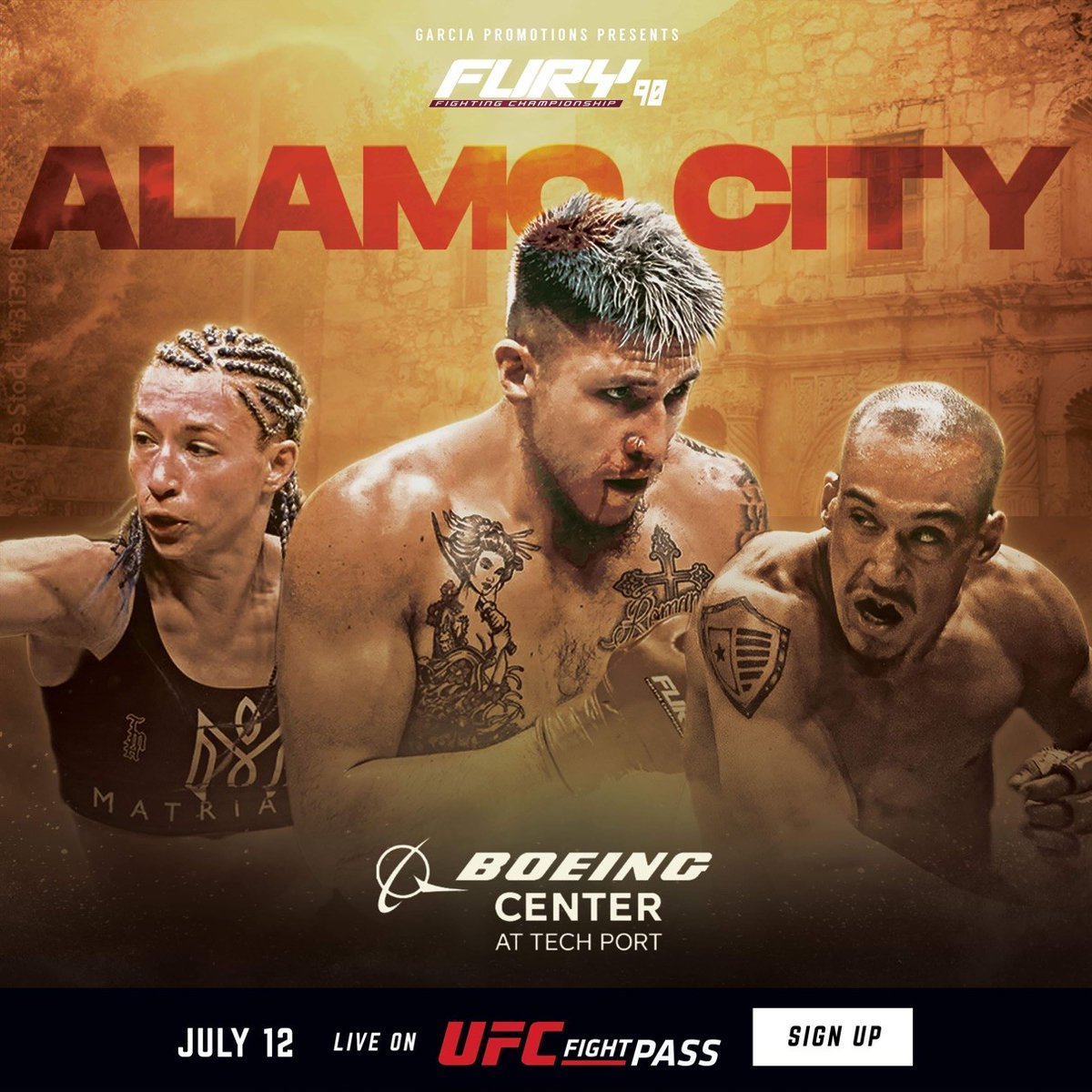 🥊JUST ANNOUNCED! @FuryFightingTX is bringing back Fury Fighting Championship 92 to the Boeing Center at Tech Port on July 12! 🎫 Get your tickets now at bit.ly/49BnwtO or at our website boeingcentertechport.com