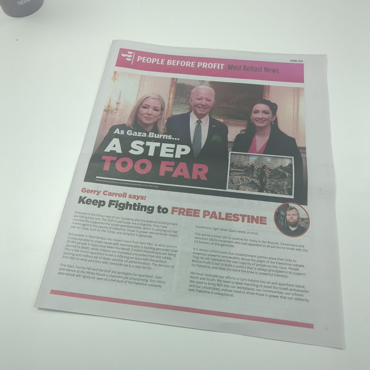 Your one from the Andytown News has lost the run of himself again. Scundered wouldn't be in it. In other news, there's thousands of these going through doors in West Belfast 😍 Grab a copy from Gerry Carroll's office if you haven't got yours yet!
