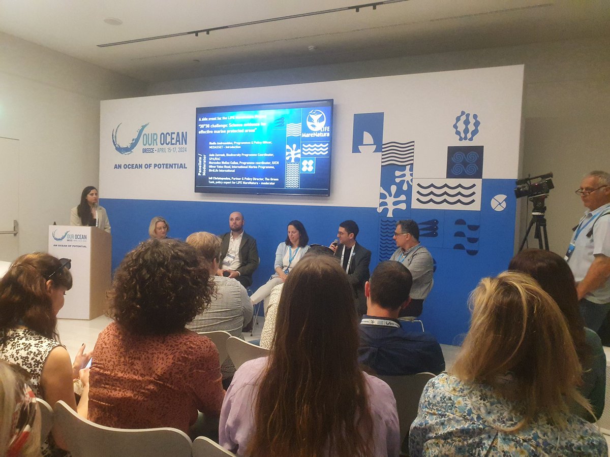 @OurOceanGreece is underway and we're glad to be here with @FairSeasIreland 

A key message already, which we already know, is that there is no time to waste in reaching #30x30 and there is alot of work to do.

To meet this target an Irish MPA bill must be released without delay