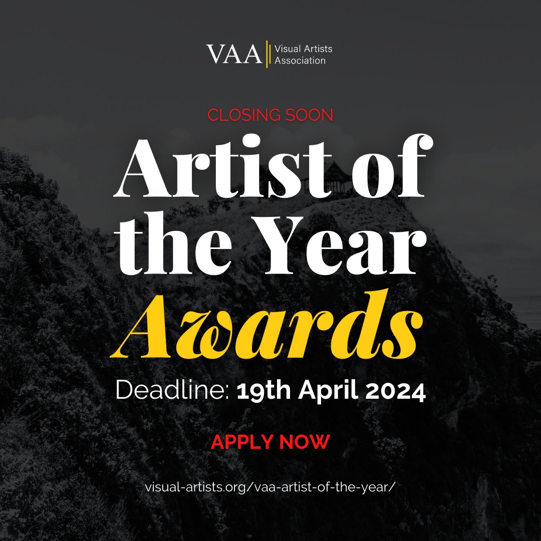 DON'T MISS OUT! Be in with a chance to win a prize package worth over £10,000 👀 Apply now, visit: visual-artists.org/vaa-artist-of-… #VAAArtistoftheYear #VAAArtistoftheYear2024 #AOTY2024 #AOTY24 #ArtAwards #ArtPrize #VisualArtistsAssociation