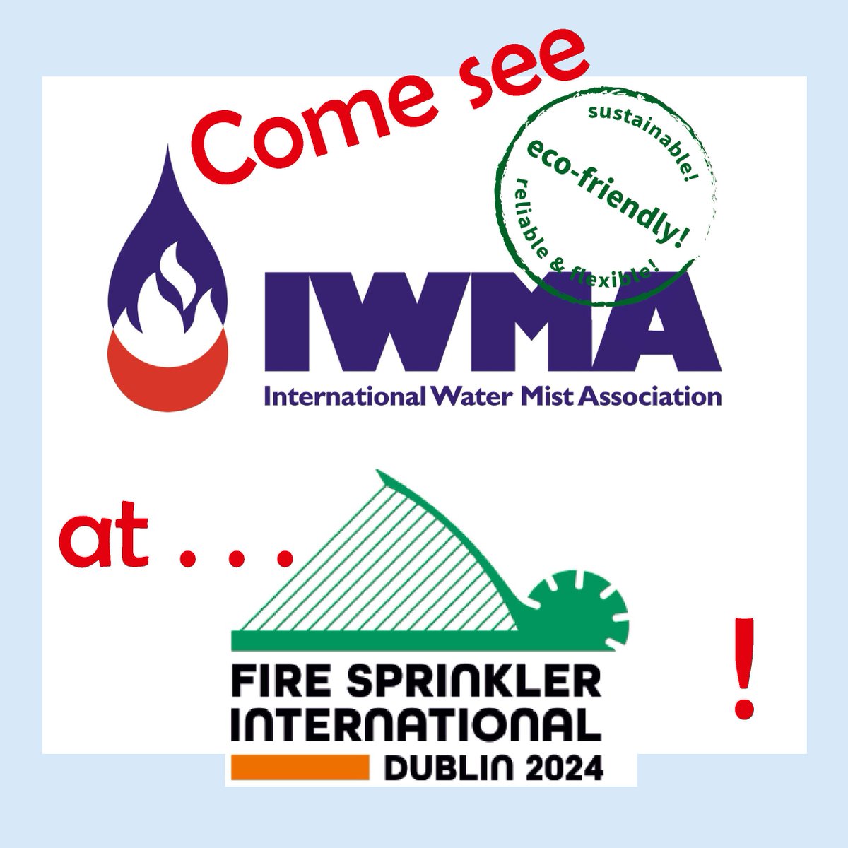 #FSI2024 will take place in Dublin on 24th &amp; 25th April. There will be a #watermist session with expert speakers like #IWMA member Ryan Conaghan (Marioff) who will take about #watermist  - equivalent or better? #fireengineering #firesafety #EFSN #fireprotection #greentechnology