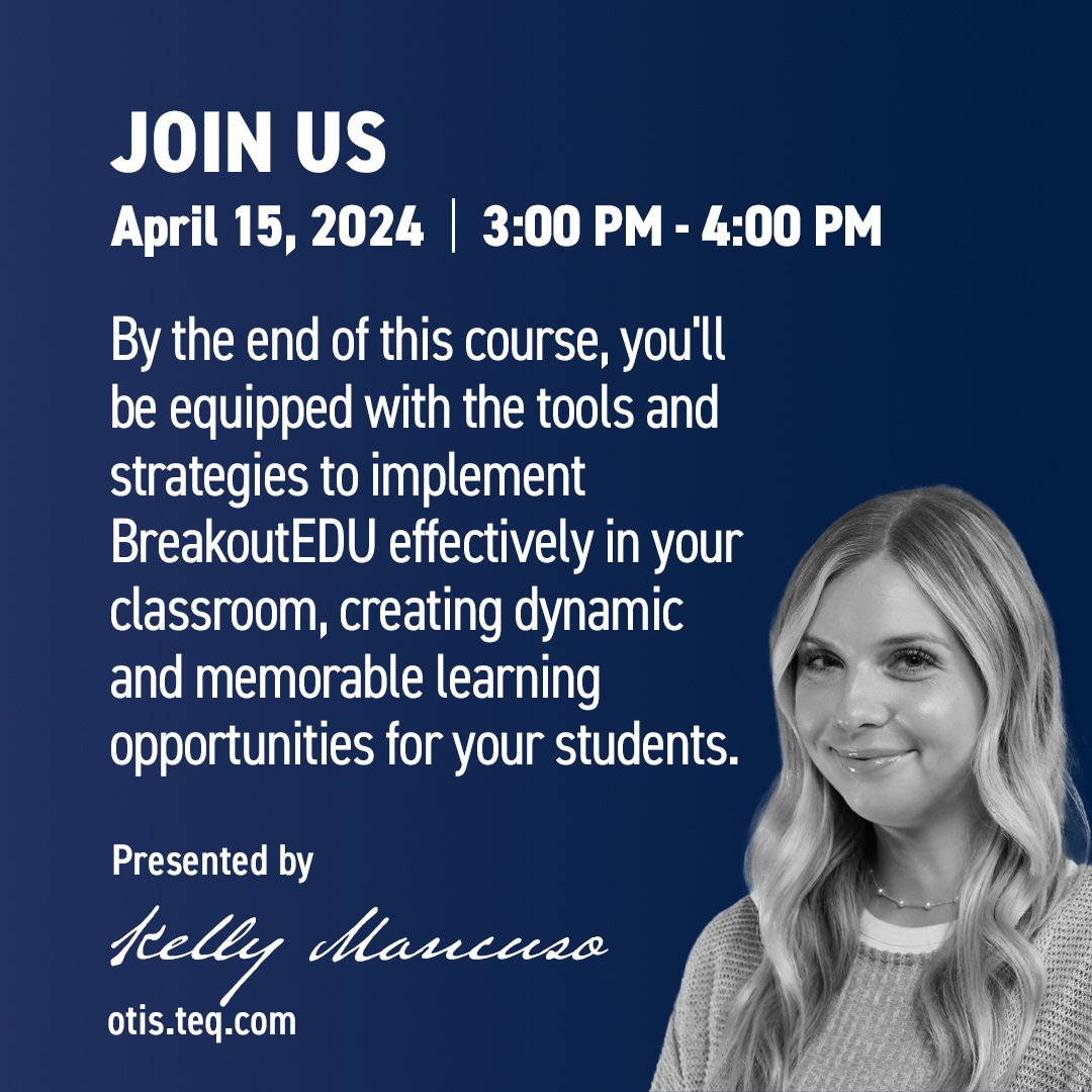 Let's get to work with @breakoutEDU! Join us for this session today at 3PM EDT with Kelly, as we explore the world of possibilities within this game-based learning platform! Check it out: hubs.ly/Q02sCdJb0 
 #edchat #educatorPD #BreakoutEDU #gamification