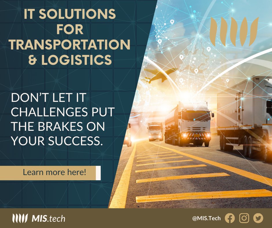 Learn exactly how our IT experience in the transportation & logistics arena can keep your company on the move! hubs.ly/Q02rB1Qw0

#TransportationIT #LogisticsIT #TruckingAndTech #OutsourcedIT #vCIO #ITStrategy
