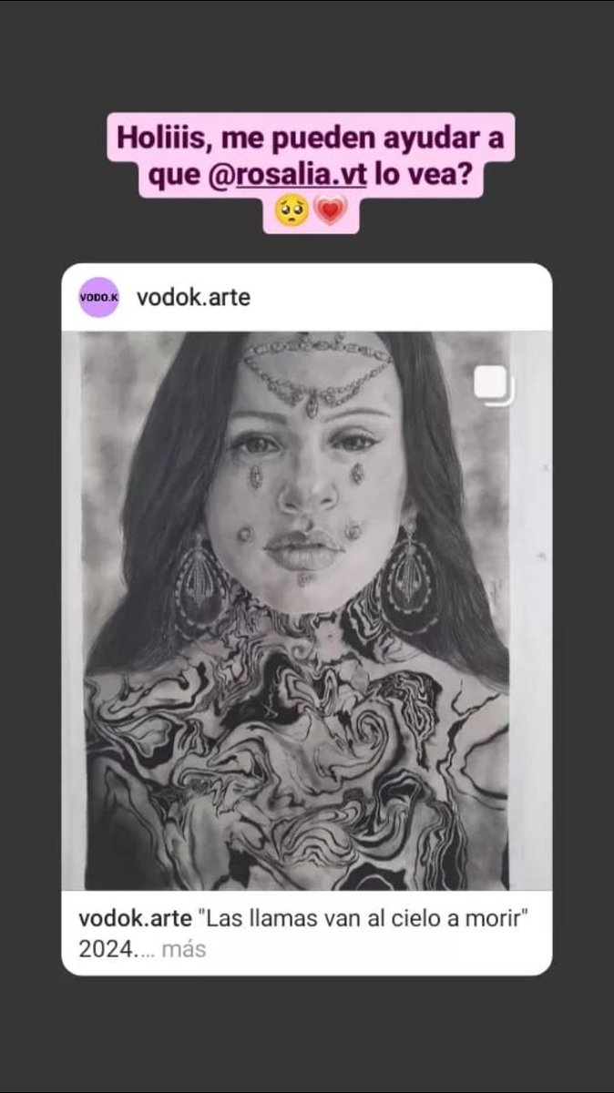 _hyuness_'s tweet photo. Hola @rosalia mi amiga te hizo tremenda obra de arte y ansía mucho que la veas, asi que cumplele el sueño, porfavor 🫵👺💖 https://t.co/dEKAS51cnB