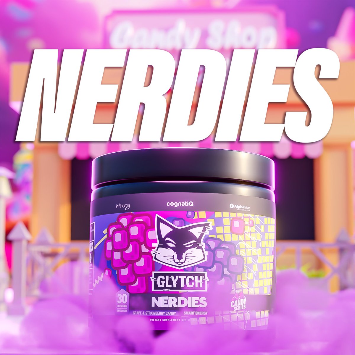 N E R D I E S. This flavor will have you shouting from the rooftops about how insanely delicious it tastes! This mind-blowing Strawberry and Grape flavor may be a candy lover’s dream but it’s built to pack a punch🍓🍇 Hotdrop to victory with Nerdies! glytchenergy.com/energy/nerdies/