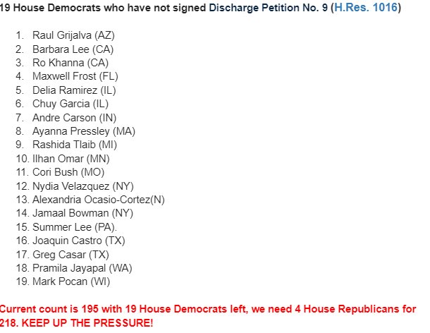 If @SpeakerJohnson doesn’t bring the bipartisan senate bill on NS for Ukraine, Israel & Asia to the floor today, the discharge petition must be signed by remaining 19 @HouseDemocrats & we need 4 @HouseGOP for 218 to bypass Speaker TODAY, we have emboldened our adversaries enough!