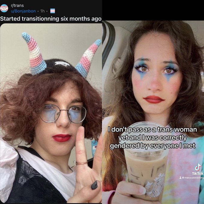 Who wore it better? &ldquo;Traditional 🏳️&zwj;⚧️ Cultural Makeup&rdquo; edition 😂 @lucystone1871 https://t.co/TqujYj<a href="/tag/transdayofvisibility"class="tags"><span>#transdayofvisibility</span></a>