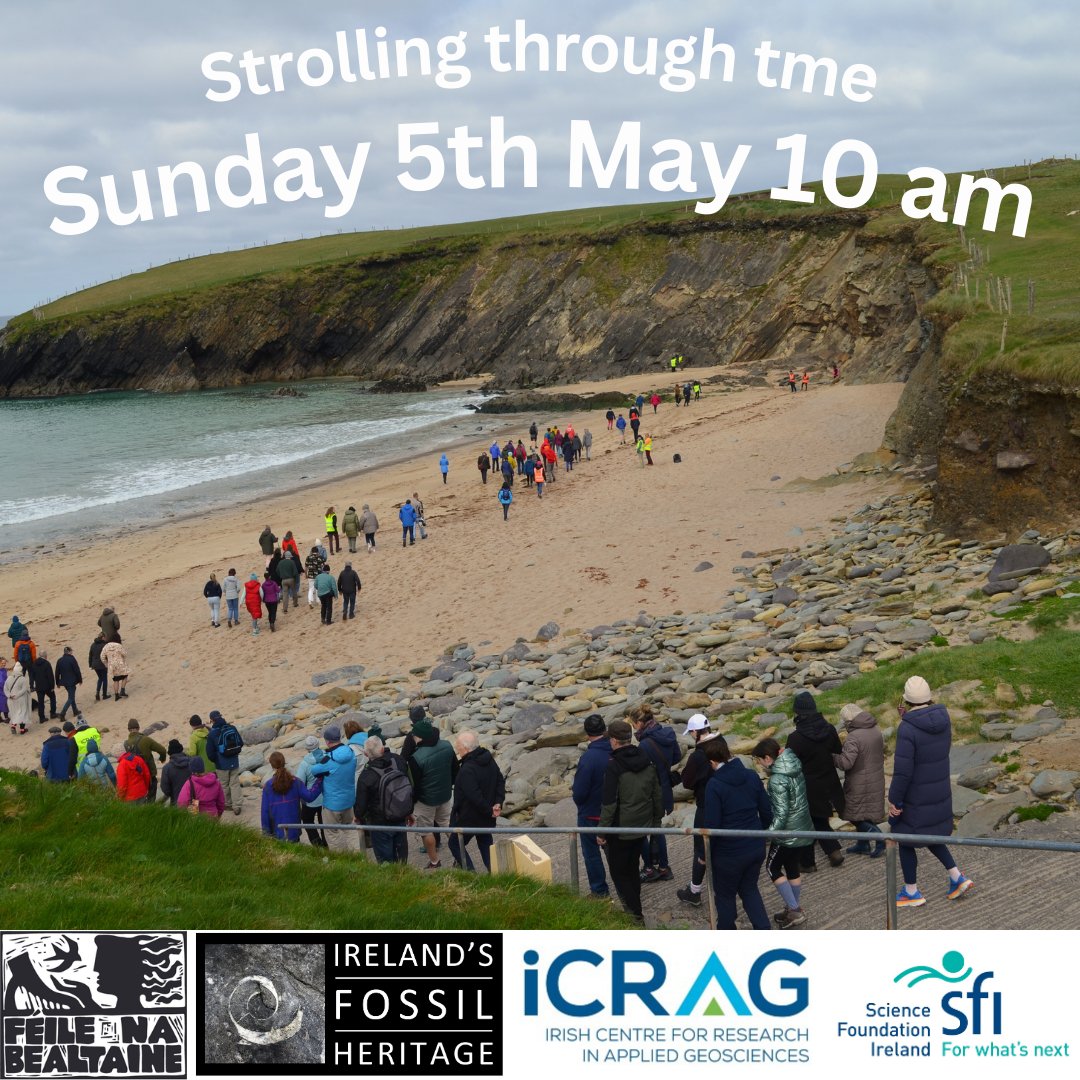 We are heading to @feilebealtaine on May 4th & 5th with @iCRAGcentre On Sat May 4th we will be at the Family Day with rocks, fossils, & games. On Sun May 5th we will lead a walk on Clogher Strand - come along & learn to read the rocks and fossils. Info at feilenabealtaine.ie/#